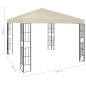 vidaXL Cenador con tira de luces LED 3x3 m crema vidaXL Cenador con tira de luces LED 3x3 m crema