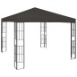 vidaXL Cenador con tira de luces LED 3x3 m gris antracita