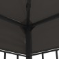 vidaXL Cenador con tira de luces LED 3x3 m gris antracita