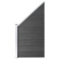 vidaXL Juego de paneles de valla WPC negro 1657x(105-186) cm vidaXL Juego de paneles de valla WPC negro 1657x(105-186) cm