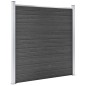 vidaXL Juego de paneles de valla WPC negro 1657x(105-186) cm vidaXL Juego de paneles de valla WPC negro 1657x(105-186) cm