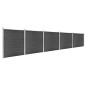 vidaXL Juego de paneles de valla WPC negro 872x186 cm vidaXL Juego de paneles de valla WPC negro 872x186 cm