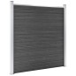 vidaXL Juego de paneles de valla WPC negro 526x186 cm vidaXL Juego de paneles de valla WPC negro 526x186 cm