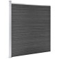 vidaXL Juego de paneles de valla WPC negro 526x186 cm vidaXL Juego de paneles de valla WPC negro 526x186 cm
