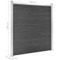 vidaXL Juego de paneles de valla WPC negro 526x186 cm vidaXL Juego de paneles de valla WPC negro 526x186 cm