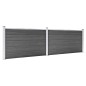 vidaXL Set de paneles de valla WPC negro 353x105 cm vidaXL Set de paneles de valla WPC negro 353x105 cm