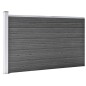 vidaXL Set de paneles de valla WPC negro 353x105 cm vidaXL Set de paneles de valla WPC negro 353x105 cm