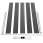vidaXL Set de paneles de valla WPC negro 353x105 cm vidaXL Set de paneles de valla WPC negro 353x105 cm