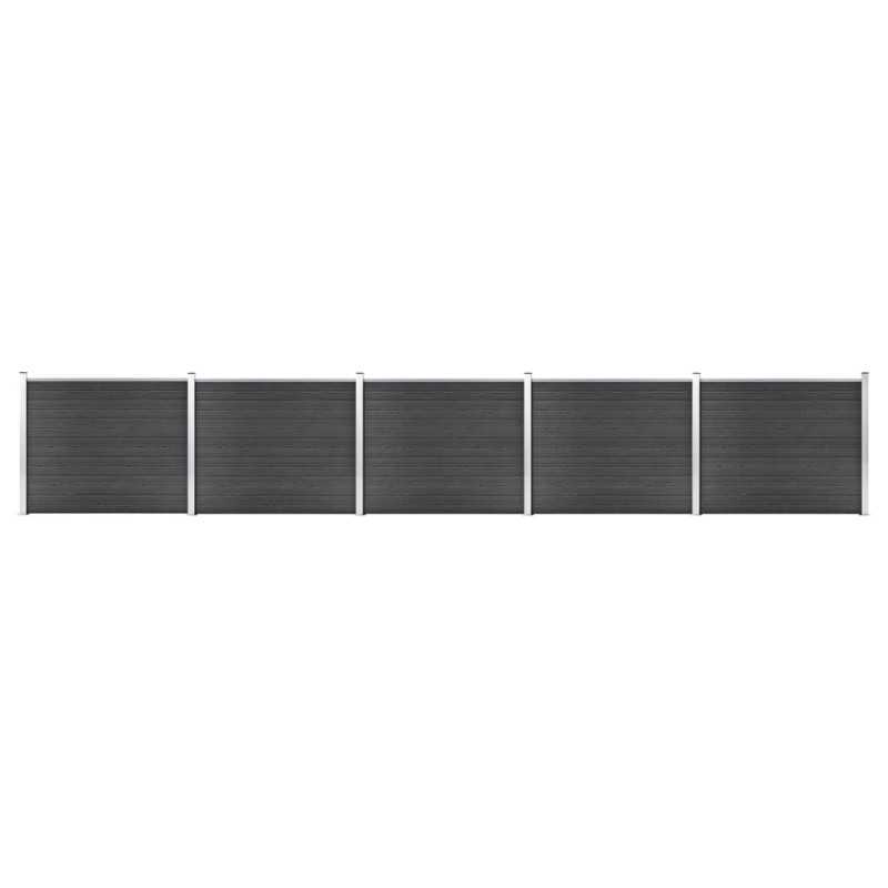 vidaXL Set de panel de valla WPC gris 872x146 cm vidaXL Set de panel de valla WPC gris 872x146 cm