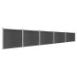 vidaXL Set de panel de valla WPC gris 872x146 cm vidaXL Set de panel de valla WPC gris 872x146 cm