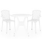 vidaXL Mesa y sillas de bistró 3 piezas aluminio fundido blanco