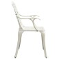 vidaXL Mesa y sillas de bistró 3 piezas aluminio fundido blanco