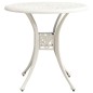 vidaXL Mesa y sillas de bistró 3 piezas aluminio fundido blanco