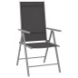 vidaXL Juego de comedor de jardín 10 piezas negro y plateado vidaXL Juego de comedor de jardín 10 piezas negro y plateado