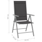 vidaXL Juego de comedor de jardín 10 piezas negro y plateado vidaXL Juego de comedor de jardín 10 piezas negro y plateado