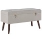vidaXL Banco con compartimento de almacenaje terciopelo gris 80 cm vidaXL Banco con compartimento de almacenaje terciopelo gris 80 cm