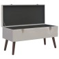 vidaXL Banco con compartimento de almacenaje terciopelo gris 80 cm vidaXL Banco con compartimento de almacenaje terciopelo gris 80 cm