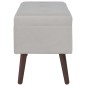 vidaXL Banco con compartimento de almacenaje terciopelo gris 80 cm vidaXL Banco con compartimento de almacenaje terciopelo gris 80 cm