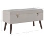 vidaXL Banco con compartimento de almacenaje terciopelo gris 80 cm vidaXL Banco con compartimento de almacenaje terciopelo gris 80 cm