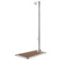 vidaXL Ducha de jardín con base marrón 220 cm acero inoxidable vidaXL Ducha de jardín con base marrón 220 cm acero inoxidable