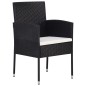 vidaXL Juego de comedor para jardín 7 piezas ratán sintético negro vidaXL Juego de comedor para jardín 7 piezas ratán sintético negro