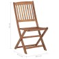 vidaXL Sillas de jardín plegables 6 uds madera maciza de acacia 
