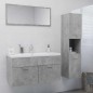 vidaXL Juego de muebles de baño madera de ingeniería gris hormigón vidaXL Juego de muebles de baño madera de ingeniería gris hormigón