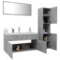 vidaXL Juego de muebles de baño madera de ingeniería gris hormigón vidaXL Juego de muebles de baño madera de ingeniería gris hormigón