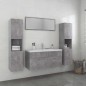 vidaXL Juego de muebles de baño madera de ingeniería gris hormigón vidaXL Juego de muebles de baño madera de ingeniería gris hormigón