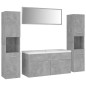 vidaXL Juego de muebles de baño madera de ingeniería gris hormigón vidaXL Juego de muebles de baño madera de ingeniería gris hormigón