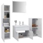 vidaXL Juego de muebles de baño madera de ingeniería blanco brillo vidaXL Juego de muebles de baño madera de ingeniería blanco brillo