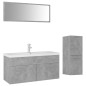 vidaXL Juego de muebles de baño madera de ingeniería gris hormigón vidaXL Juego de muebles de baño madera de ingeniería gris hormigón