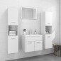 vidaXL Juego de muebles de baño madera de ingeniería blanco vidaXL Juego de muebles de baño madera de ingeniería blanco