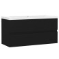 vidaXL Mueble con lavabo madera de ingeniería negro vidaXL Mueble con lavabo madera de ingeniería negro