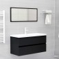 vidaXL Mueble con lavabo madera de ingeniería negro vidaXL Mueble con lavabo madera de ingeniería negro