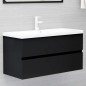 vidaXL Mueble con lavabo madera de ingeniería negro vidaXL Mueble con lavabo madera de ingeniería negro