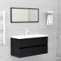 vidaXL Mueble con lavabo madera de ingeniería negro vidaXL Mueble con lavabo madera de ingeniería negro