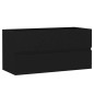 vidaXL Mueble con lavabo madera de ingeniería negro vidaXL Mueble con lavabo madera de ingeniería negro
