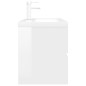 vidaXL Mueble con lavabo madera de ingeniería blanco brillante vidaXL Mueble con lavabo madera de ingeniería blanco brillante