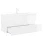 vidaXL Mueble con lavabo madera de ingeniería blanco brillante vidaXL Mueble con lavabo madera de ingeniería blanco brillante