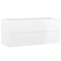 vidaXL Mueble con lavabo madera de ingeniería blanco brillante vidaXL Mueble con lavabo madera de ingeniería blanco brillante