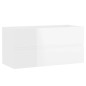 vidaXL Mueble con lavabo madera de ingeniería blanco brillo vidaXL Mueble con lavabo madera de ingeniería blanco brillo