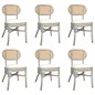 vidaXL Sillas de comedor 6 unidades lino gris vidaXL Sillas de comedor 6 unidades lino gris