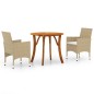 vidaXL Juego de comedor para jardín 3 piezas beige vidaXL Juego de comedor para jardín 3 piezas beige