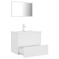 vidaXL Juego de muebles de baño madera de ingeniería blanco