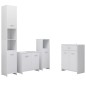 vidaXL Juego de muebles de baño 4 piezas blanco vidaXL Juego de muebles de baño 4 piezas blanco