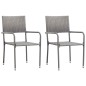 vidaXL Juego de comedor de jardín de 3 piezas gris vidaXL Juego de comedor de jardín de 3 piezas gris