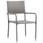vidaXL Juego de comedor de jardín de 3 piezas gris vidaXL Juego de comedor de jardín de 3 piezas gris