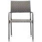 vidaXL Juego de comedor de jardín de 3 piezas gris vidaXL Juego de comedor de jardín de 3 piezas gris
