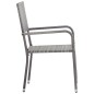vidaXL Juego de comedor de jardín de 3 piezas gris vidaXL Juego de comedor de jardín de 3 piezas gris